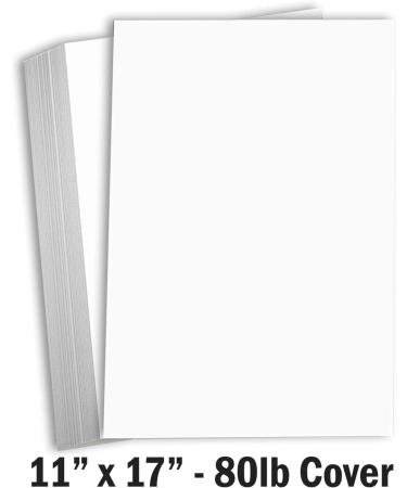 Hamilco White Cardstock Thick 11x17 Paper - Heavy Weight 80 lb Cover Card Stock 25 Pack - Buy Online on GoSupps.com