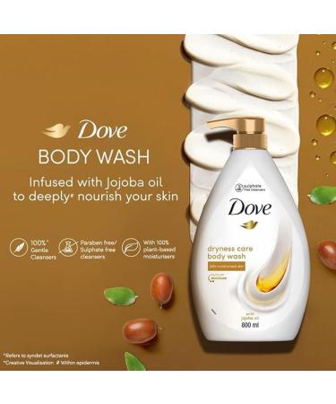 Do.vee Dryness Care Bodywash with Jojoba Oil - Paraben & Sulphate Free 100% Plant-Based Moisturizers 800ml - Deeply Nourish Your Skin - Buy Online on GoSupps.com