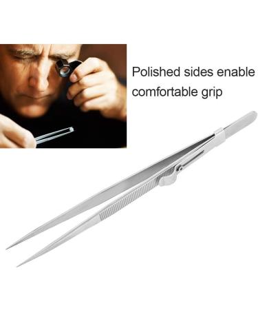 Adjustable Anti-Slip Stainless Steel Jewelry Tweezers | Precision Jewelry Making Tool - Buy Online on GoSupps.com