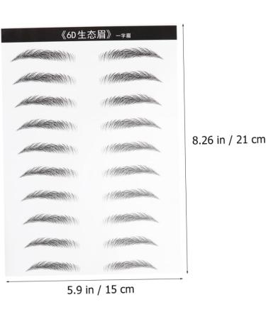 Housoutil Black Eyebrows 4 Sheets Pairs Eyebrow Makeup Tools Artificial Eyebrow Patch Eyebrow Stickers Water Proof 3d - Buy Online on GoSupps.com