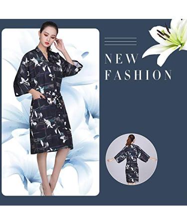 Kimono Style Salon Client Gown Robe - Stylish Hairdressing Smock for Home & Salon Use - Buy Online on GoSupps.com