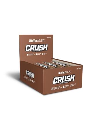 Biotechusa crush bar high protein-containing bar with crispy chocolate coating and without added sugar 12 * 64 g chocolate brownie