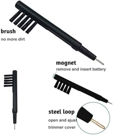 JIAHAO Hearing Aid Aids Cleaning Brush with Wax Loop Battery Magnet ABS & Nylon Material (Pack of 3) - Buy Online on GoSupps.com
