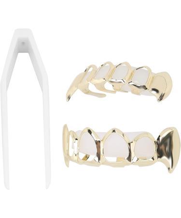 Hollow Plating Teeth Brace Fashionable Metal Teeth Decoration Jewelry for Party Suitable for Halloween Parties (Gold) - Buy Online on GoSupps.com