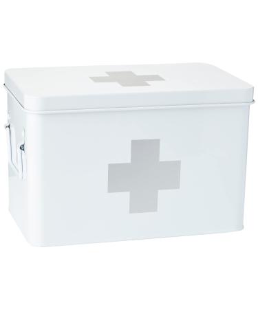 Zeller First Aid box 32x19 5x20cm in white  Metal  32 x 19.5 x 20 cm White 32 x 19.5 x 20 cm