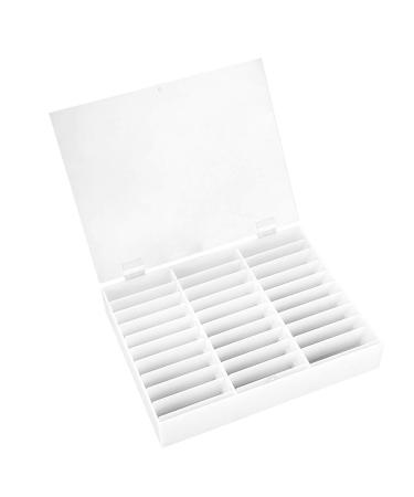 Storage box for nail tips DEKAIM Nail Art Decorative container empty storage box for nail tips fake nail vitrins (white)
