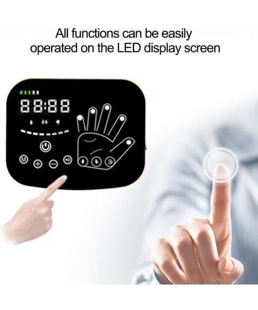 Irishom Rehabilitation Robot Gloves Hand Dysfunction Patient Training Device USB Chargeable LED Display Hemiplegia Hand Stroke Recovery Equipment with 8 Intensity 3 Training Modes L-M-US Orange - Buy Online on GoSupps.com