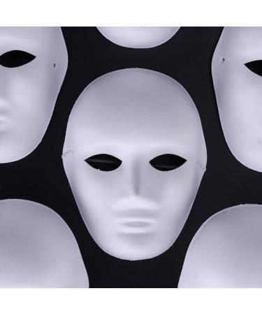 CALLARON 9 Pieces Paper Mache Masks - Plain White Blank Theater Masks for Crafting | Ideal for Adults & Holiday Projects - Buy Online on GoSupps.com