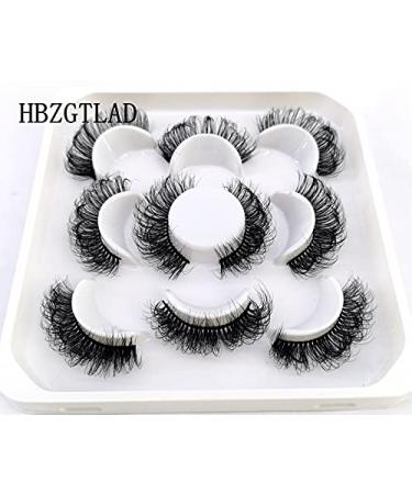 HBZGTLAD 5 Pairs 25mm 3D Mink Lashes - Bulk Natural Faux Eyelash Wholesales - Custom Short False Eyelashes (QZ-05 - Buy Online on GoSupps.com