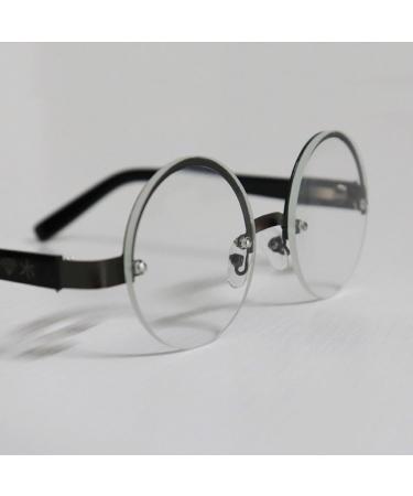 TZUFA Large Round Frame Reading Glasses - Lightweight Full Frame Metal Eyeglasses with Spring Hinge - 2.50x - White - Buy Online on GoSupps.com