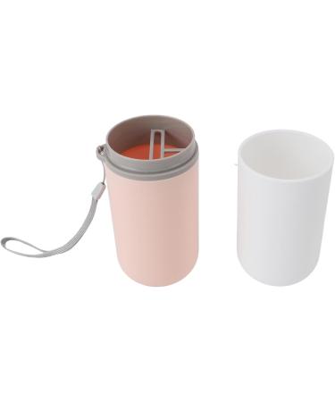 Travel Toothbrush Cup Case Minimalist Plastic Holder for Business Trips | White & Pink - Buy Online on GoSupps.com
