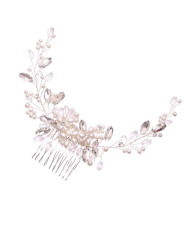 Mikinona Pearl Comb Wedding Hairpin Hair Side Comb Comb Hairpin Comb Bride Headdress Bride Hair Comb Bridal Headdress Wedding Hair Accessories Pearl Hair Pin Rhinestone Hairpins