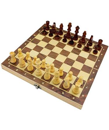 Set International Foldable Wooden Set with Magnetic Checkerboard for Kids/Children Adults (Color : Wood Size : 29x29x3cm) (Wood 29x29x3cm)