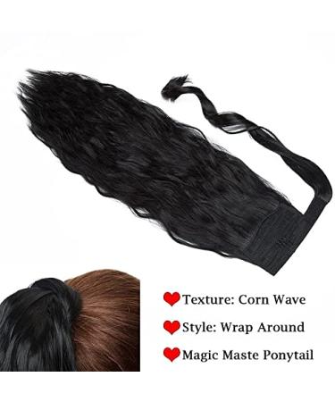 SEGO 50cm Hairpiece Braid Ponytail Clip-In Extension Corn Wavy Curly Synthetic Hair 1# Black | International Shipping Available - Buy Online on GoSupps.com