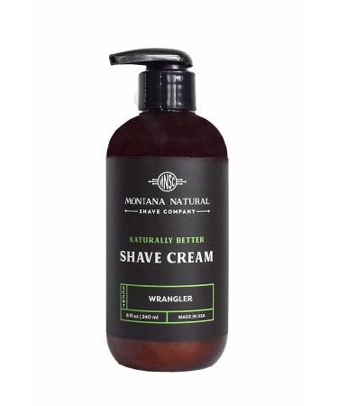 MNSC Wrangler Naturally Better Pump Shave Cream - Smooth Hypoallergenic All-Natural Handcrafted in USA | Best Shaving Cream for Sensitive Skin - Buy Online on GoSupps.com