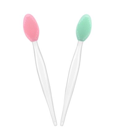Silicone Lip Brush Tool Lip Brush for Smoother and Fuller Lip Appearance (2 pcs, Mix) 2 Count (Pack of 1) Mix