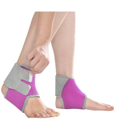 2 Pack Kids Child Adjustable Nonslip Ankle Tendon Compression Brace Sports Dance Foot Support Stabilizer Wraps Protector Guard for Injury Prevention & Protection for Sprains, Sore or Weak Ankles (Small (Pack of 2), Hot Pin