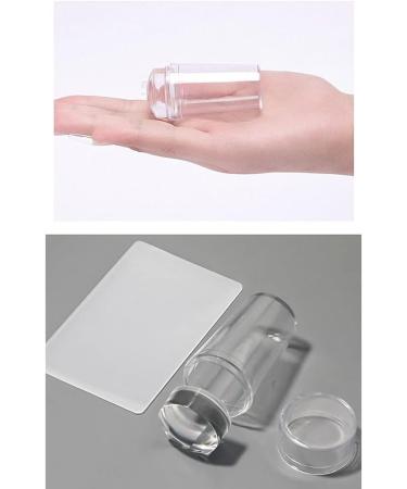Foloda Silicone Nail Art Stamping Kit - Transparent Manicure Plate Stamp & Template for Perfect Nail Designs - Buy Online on GoSupps.com