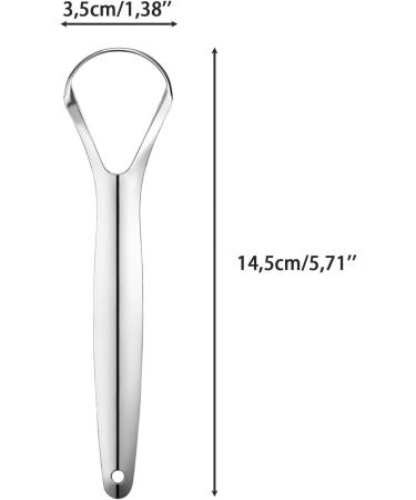 Ryaupy Stainless Steel Tongue Scraper for Adults - Durable Bad Breath Remover & Fresh Breath Solution - Buy Online on GoSupps.com
