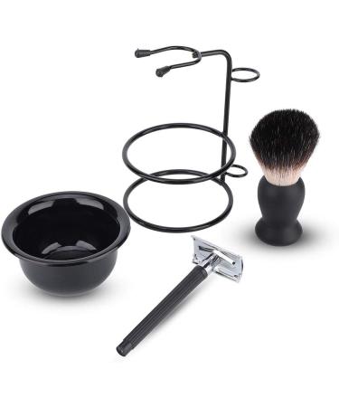 Men's Beard Shaving Set - Professional Butterfly Open Double Edge Razor, Brush, Bowl, Stand Holder - Wet Shave & Beard Kit Gift - Buy Online on GoSupps.com