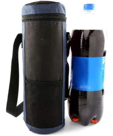 2L Waterproof Insulated Cooler Oxford Water Bottle Sleeve Carry Bag with Adjustable Strap - Blue - Buy Online on GoSupps.com