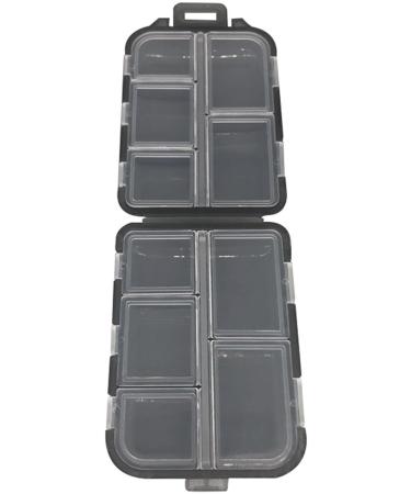 Travel Pill Organizer Box - Foldable Personal Daily Pill Case with 10 Grids Travel Pill Holder for Vitaming Fish Oils Black - Buy Online on GoSupps.com