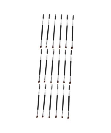 Housoutil 18 Pcs Eyebrow Brush Mascara Brush Lady Tools Women s Suits Lash Tool Double Ended Eyebrow Brush Spoolie Brush Eyebrow Grooming Tool Eye Makeup Suite Portable Women's 16x1cmx3pcs Blackx3pcs