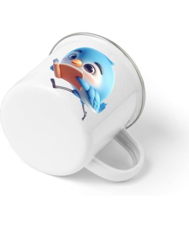 Kids Adventure Mug White Enamel Oisillon - 354 ml Perfect for Hot and Cold Drinks Robust and Fun - Buy Online on GoSupps.com