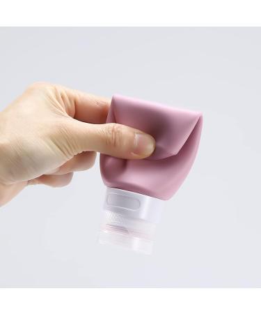 90ml Silicone Travel Bottles Set - BPA-Free Leak-Proof Portable Containers for Toiletries Lotion Shampoo & Conditioner - 4 Pack (Rose Red) - Buy Online on GoSupps.com