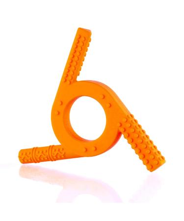 Sensory Toys for Autism & Chew Toys for Autistic Children -Premium Autism Sensory Equipment - Improve Focus and Relaxation-Grade Silicone Autism Chew Toys(Orange)