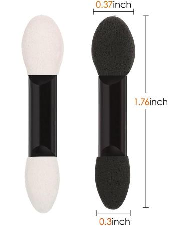 KINGMAS 100 Pcs Disposable Double Ended Sponge Brush EyeShadow Applicator Makeup Tools (Black) - Buy Online on GoSupps.com