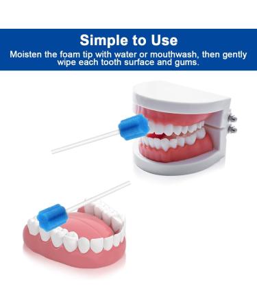 80 Pieces Portable Oral Sponge - Disposable Sterile Cotton Swabs for Kids & Adults | One-Way Oral Care Mouthpieces - Blue - Buy Online on GoSupps.com