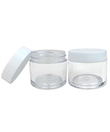 Beauticom 12 Piece Acrylic Round Clear Jars with Lids for Creams & Cosmetics - USA Made | Perfect for Lotions Samples Herbs - Buy Online on GoSupps.com