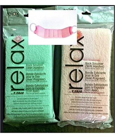 Exfoliating Bath & Shower Back Scrubber with Handles for Men & Women  19x4.5 in