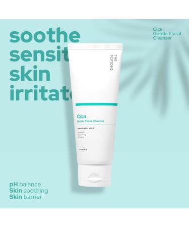 The Potions Cica Acne Gentle Facial Cleanser | pH Balanced for Sensitive & Acne-Prone Skin | Korean Skin Care - 3.7 fl. oz (110 ml - Buy Online on GoSupps.com