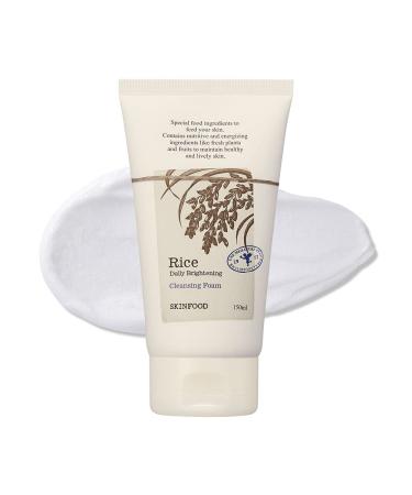 SKINFOOD Rice Daily Cleansing Foam 150ml - Delicate  Fine  and Smooth Cleansing with Fermented White Rice Ingredients - Firming Bubble Facial Foam Cleanser - For Men and Women (5.07 fl. oz.) - Buy Online on GoSupps.com