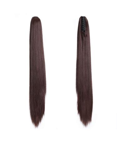 SEGO Ponytail Extension - Heat-Resistant Hair Piece Medium Brown 53cm 140g - Perfect for Natural Looks - Buy Online on GoSupps.com