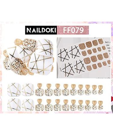 NAILDOKI Nail Stickers - 12 Sheets (192 Pieces) Full Wraps Self-Adhesive Gel Nail Art Decals for Women & Girls - Buy Online on GoSupps.com