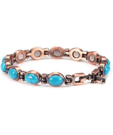 Enercoppex Copper Bracelets for Arthritis - Magnetic Therapy for Pain Relief (3500 Gauss) | Pure Copper Jewelry Gifts - Buy Online on GoSupps.com