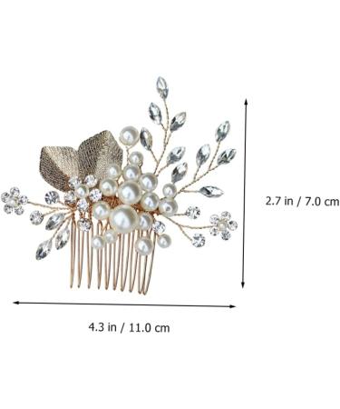 Angoily Beaded Hair Comb Flower Girl Hair Accessories Crystal Headpiece Wedding Hair Clip Flower Girl Headpiece Bridal Hair Hoop Hair Pin Tiara Wedding Hairpin Rhinestones Leaf Girl Child - Buy Online on GoSupps.com