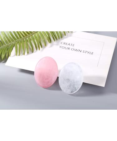 Buy Bergkristall Three Sure Stone Crystal White Oval Nature Gemstone for Wiccan Reiki Healing Stress Relief & Fortune Telling | International Shipping Available - Buy Online on GoSupps.com