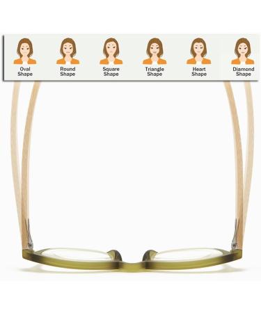 Fashion Reading Glasses for Men & Women - Lightweight Wooden Temples Anti Eyestrain Eyeglasses Yellow 1.5x - Buy Online on GoSupps.com
