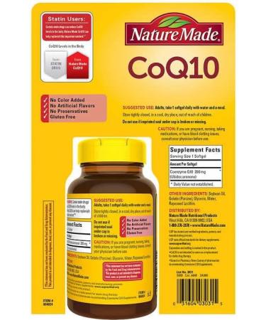 Buy Nature Made CoQ10 200 mg Softgels - 140 Count with Travel Pill Organizer - 8 Compartment Portable Case - International Shipping Available - Buy Online on GoSupps.com