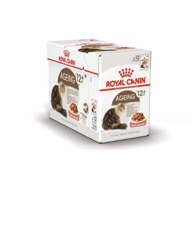 Royal Canin Ageing 12+ in Gravy Adult Wet Cat Food 85g (Pack of 12) Meat 85 g (Pack of 12)