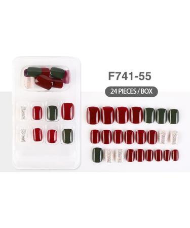dijiusidy False Nail Perfect Matching Simple to Wear Fingernail Full Coverage Press Type Strong Viscosity Adjustable Paster Type 7 F741 Type 7 F741 - Buy Online on GoSupps.com
