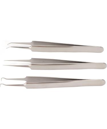 Qukaim Pimples Tweezers Extractor Stainless Steel Blackhead Tweezers Extractor Tool for Pimples Whiteheads and ComedonesSet of 3 - Buy Online on GoSupps.com