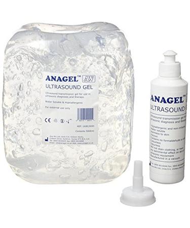 Anagel UGEL5000 Ultrasound Gel Bottle 5L with 250ml Refill Bottle 5000ml