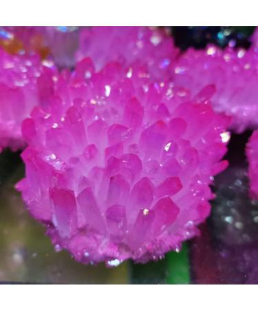 Home Decor 300-400g Electroplated Natural Crystal Cluster Specimen Raw Rock Quartz Flowers Aura Stones Gift Modern House Decor Gifts Natural Crystal Draw yuebang Reiki Crystal Stone - Buy Online on GoSupps.com