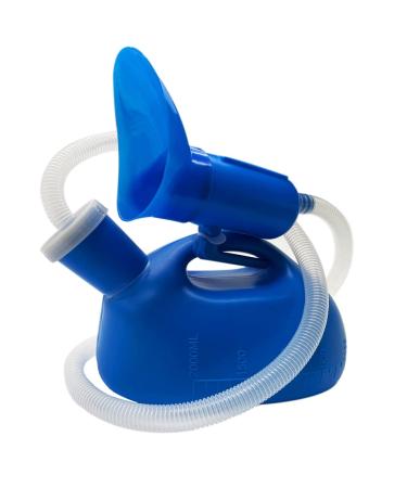 Urinal Portable Pee Bottle for Women Hospital Camping Car Travel Bed Emergency Urination Device, 2000ML (Blue)