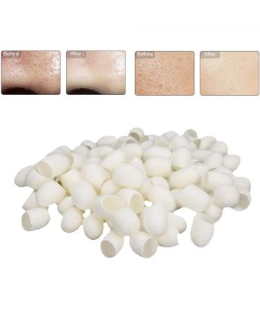 100 Silk Cocoons for Facial Care | Natural Blackhead Removal & Peeling | Skin Care Essentials for Women - Buy Online on GoSupps.com